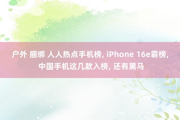 户外 捆绑 人人热点手机榜， iPhone 16e霸榜， 中国手机这几款入榜， 还有黑马