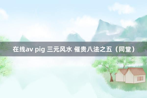 在线av pig 三元风水 催贵八法之五（同堂）