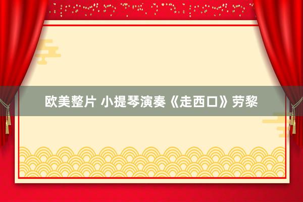 欧美整片 小提琴演奏《走西口》劳黎